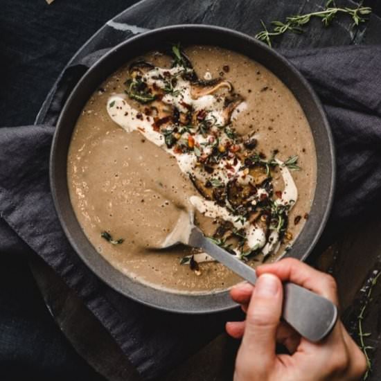 Vegan Cream of Mushroom Soup