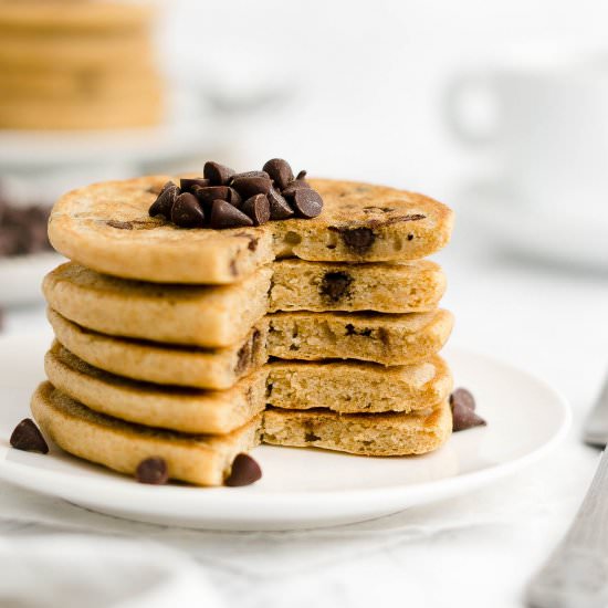 One-Bowl Chocolate Chip Pancakes