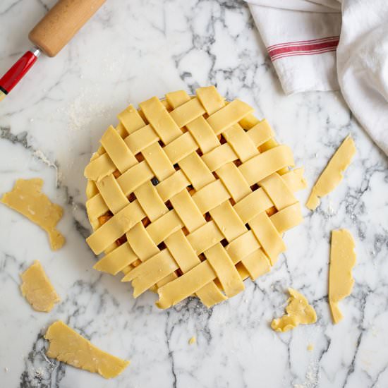 Nectarine & Bourbon pie