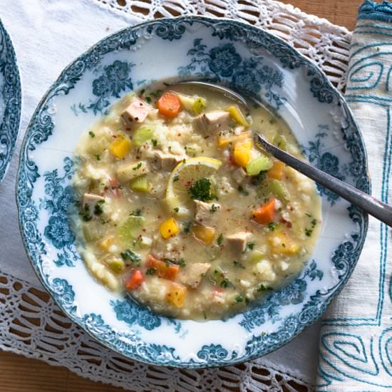 Greek Lemon Turkey Soup