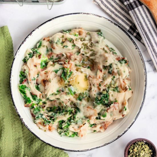 Colcannon with Kale and Bacon