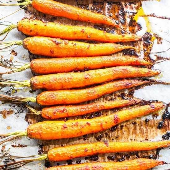 Honey garlic carrots