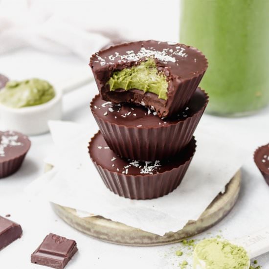 Minty Matcha Nut Butter Cups