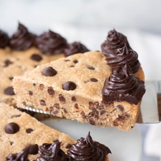 Vegan Chocolate Chip Cookie Cake
