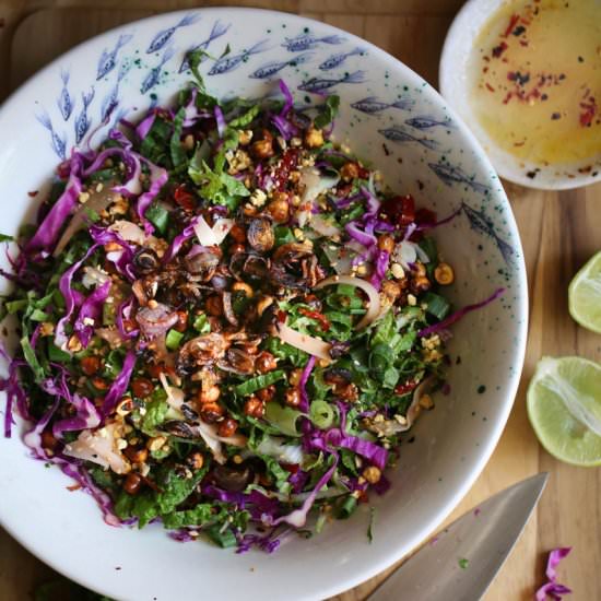 cabbage and pickled ginger salad
