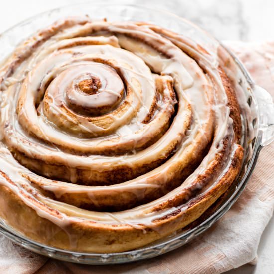 Giant Cinnamon Roll Cake