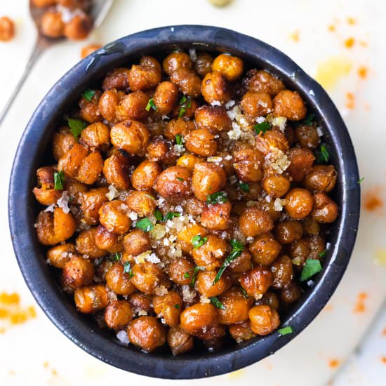 Sweet and Spiced Roasted Chickpeas