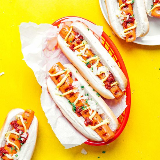 Carrot Hot Dogs (Vegan!)