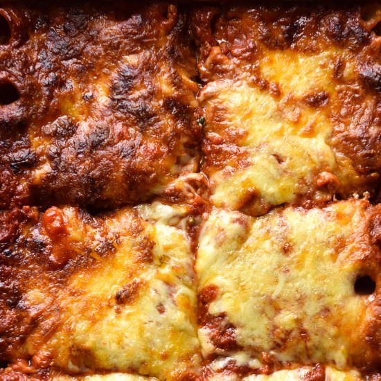 Spinach ricotta pasta bake