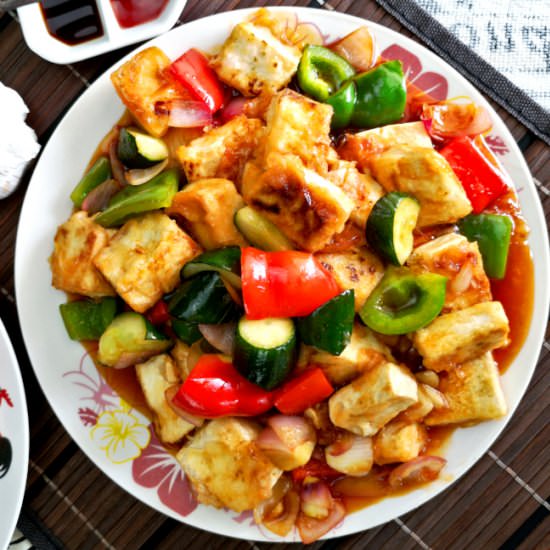 Sweet and sour tofu