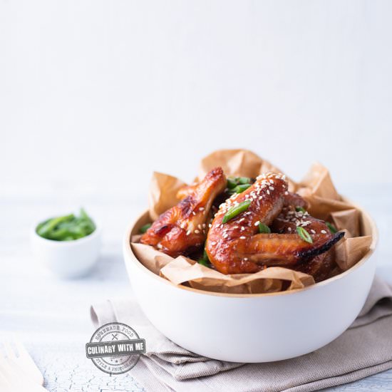 Sticky Sesame Chicken Wings