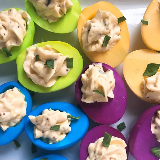 Colored Deviled Eggs