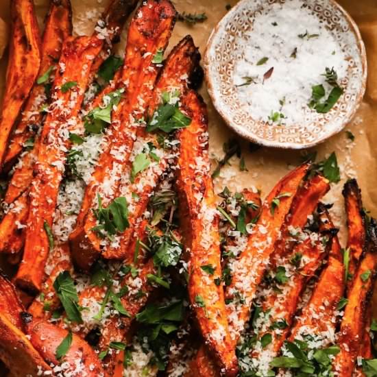 Parmesan Sweet Potato Fries