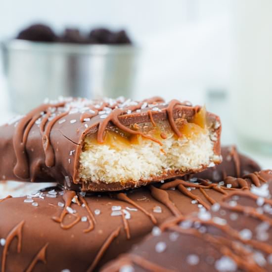 Healthier Coconut Twix Bars