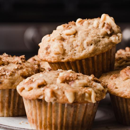Sourdough Banana Nut Muffins