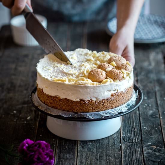 No Bake Amaretto Cheesecake