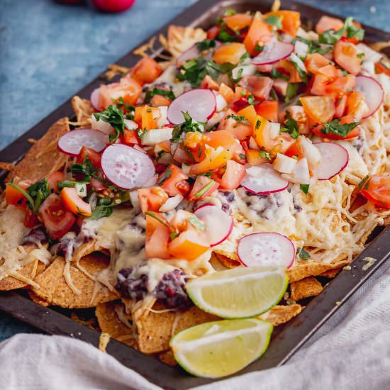 Veggie Nachos with Black Beans