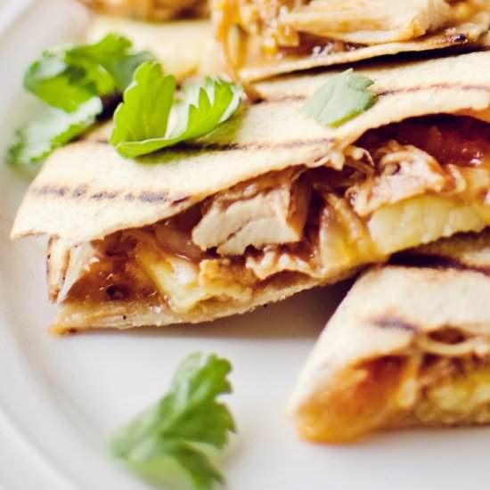 BBQ Chicken Pineapple Quesadilla
