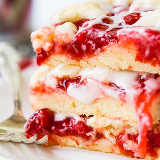 Sugar Cookie Sweet Cherry Pie Bars