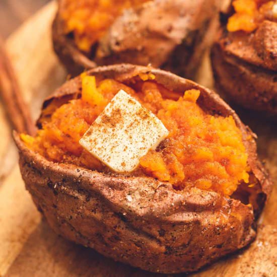 Air Fryer Baked Sweet Potatoes