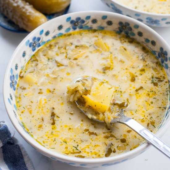 Dill pickle soup