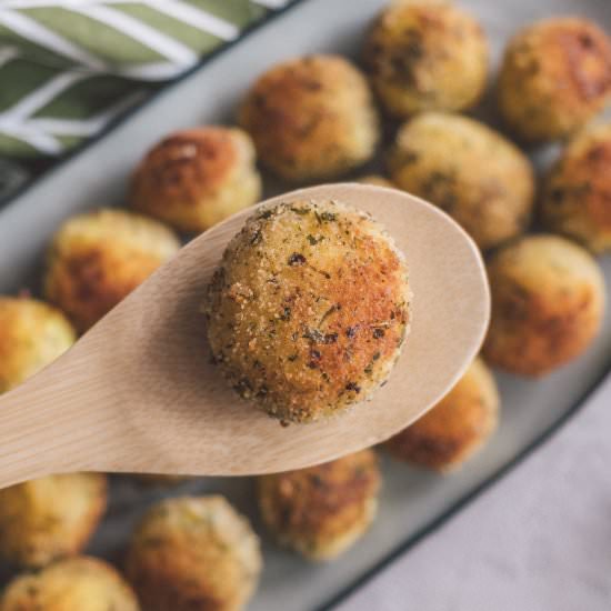 Quick Easy Herb Breaded Potatoes