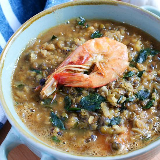 Mung Bean Soup with Shrimps