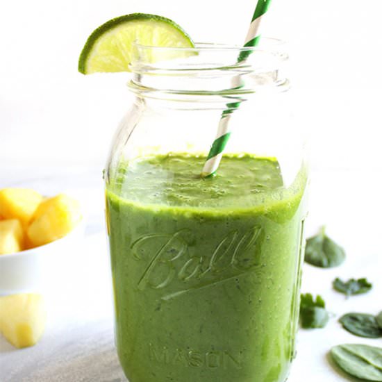 pineapple lime cilantro smootie