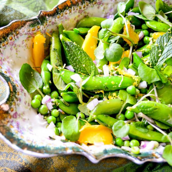 Sweet Pea, Mango and Mint Salad