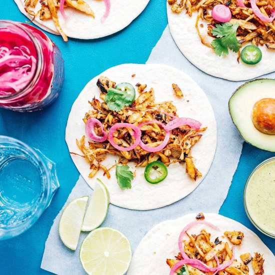 Mushroom Carnitas Tacos