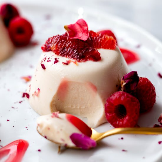 Blood Orange Mascarpone Panna Cotta