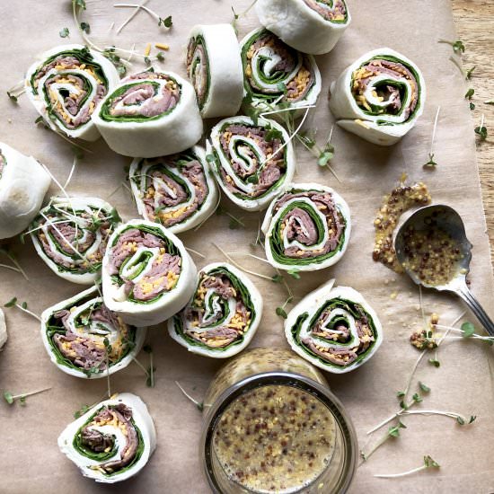 roast beef & horseradish roll-ups