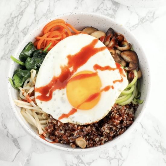 Spiralized Vegetarian Bibimbap