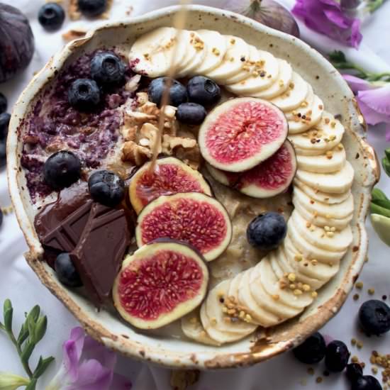 Figs, Banana, Chocolate Porridge