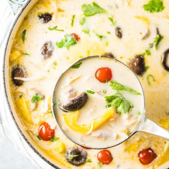 Thai Coconut Turkey Soup