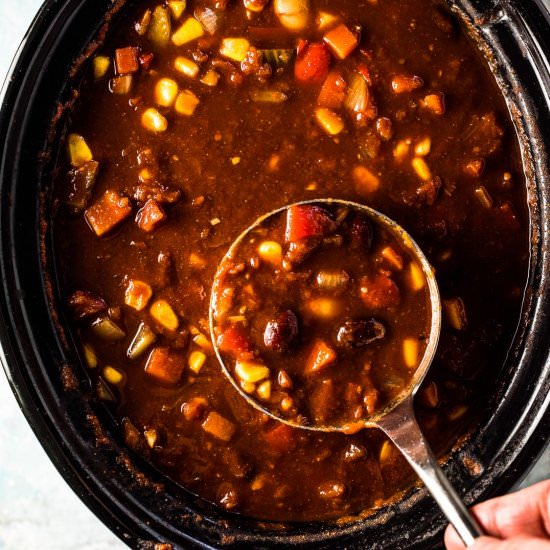 Slow Cooker Vegetarian Chili