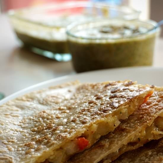 Mashed Potato Quesadillas