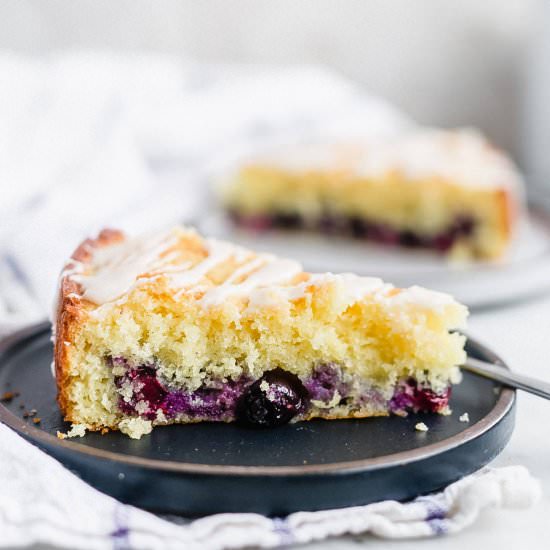 Sour Cream Lemon Blueberry Cake