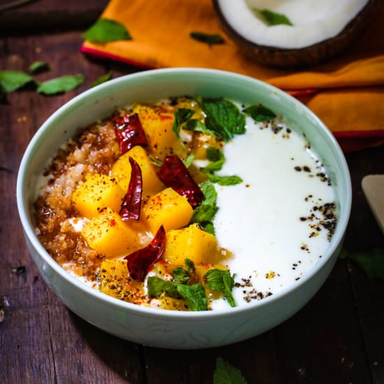 pumpkin in spicy mustard yoghurt
