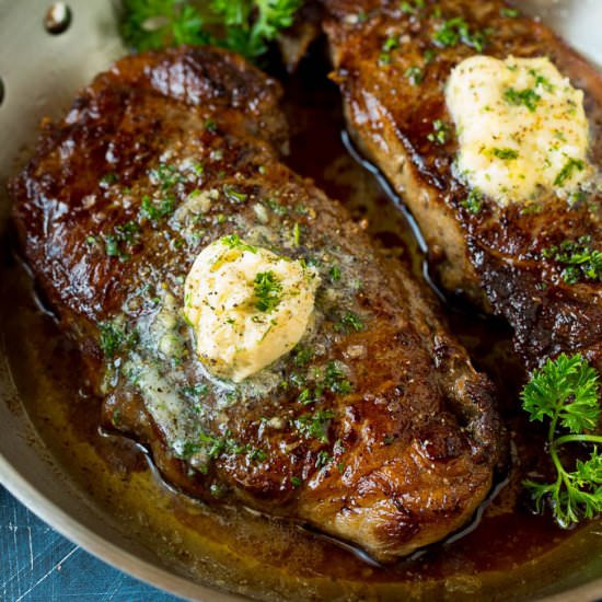 Sirloin Steak with Garlic Butter