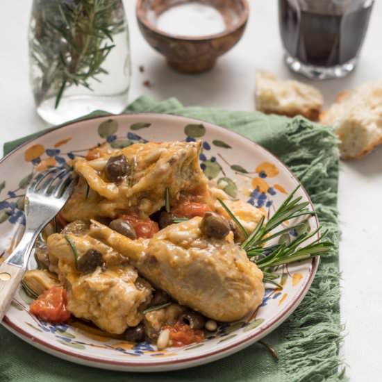 Italian Riviera braised chicken