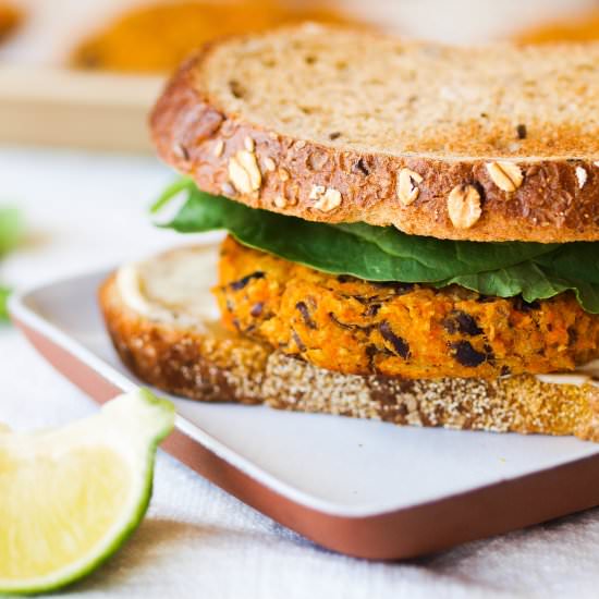 Cuban Black Bean Burgers