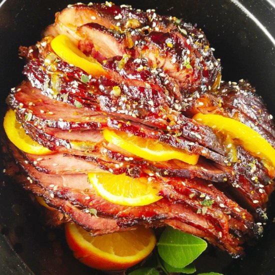 Slow cooker ham