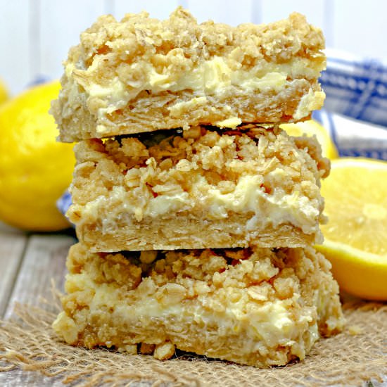 Oatmeal Lemon Creme Bars