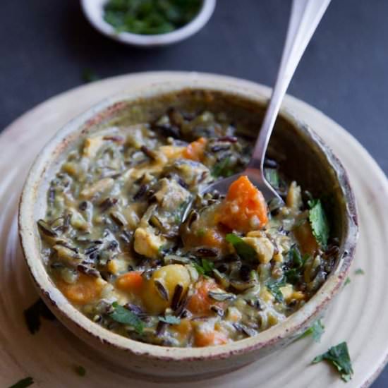 Creamy Curry Chicken Wild Rice Soup