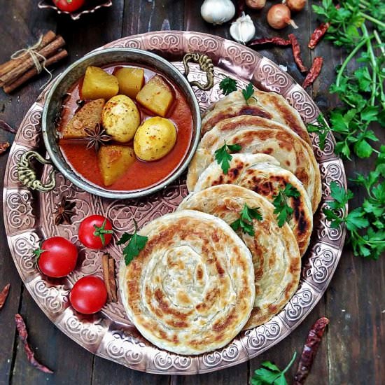Roti Canai / Paratha / Roti Maryam,