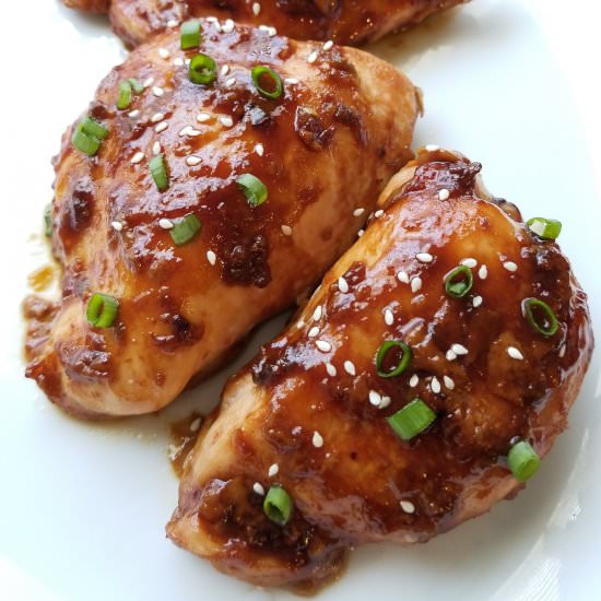 glazed honey soy baked chicken