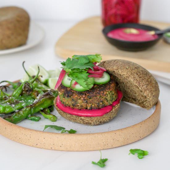 Easy Falafel Burgers
