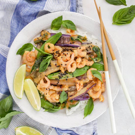Thai Basil Shrimp Stir Fry