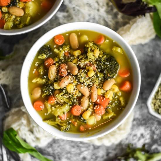 Easy White Bean Herb Vegetable Soup